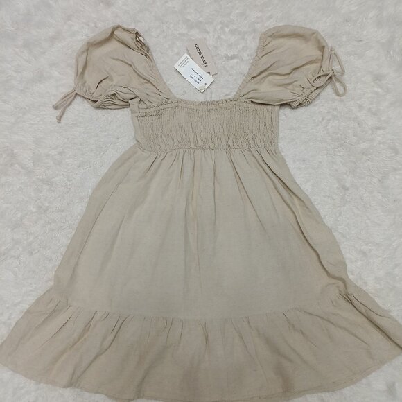 Sim and Sam Women's 100% Linen Cream Dress Size S - Picture 3 of 7